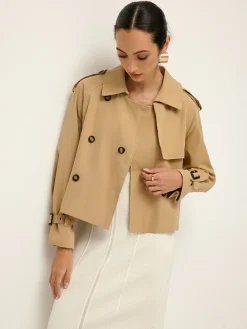 COMMENSE Breasted Lapel Trench Coat* Outerwear|Coats