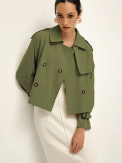 COMMENSE Breasted Lapel Trench Coat* Outerwear|Coats