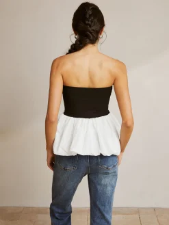 COMMENSE Bubble Two-Tone Tube Top* Tank Tops & Camis|Tops