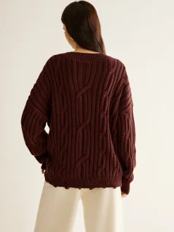 COMMENSE Buckle Belted Beaded Knit Top* Sweater Tops|Sweaters & Cardigans