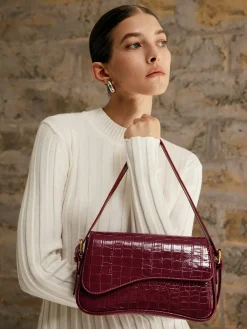 COMMENSE Buckle Checkered Small Armpit Bag* Bags|Accessories