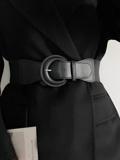 COMMENSE Buckle Elastic Wide Belt* Belts & Chain|Accessories