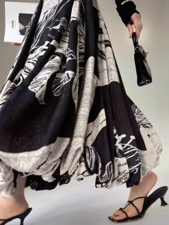 COMMENSE Bud Waist Side-Zipper Midi Skirt* Skirts|Bottoms