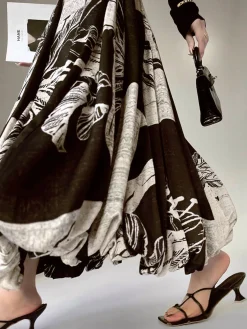 COMMENSE Bud Waist Side-Zipper Midi Skirt* Skirts|Bottoms
