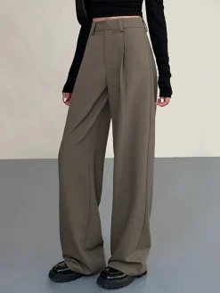 COMMENSE Business Casual Pleat Dress Pants* Pants|Matching Sets