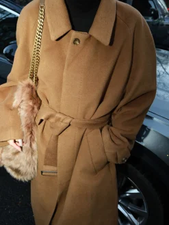 COMMENSE Button Belted Lapel Long Coat* Outerwear|Coats
