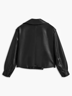 COMMENSE Button Clasp PU Leather Jacket* Outerwear|Jackets