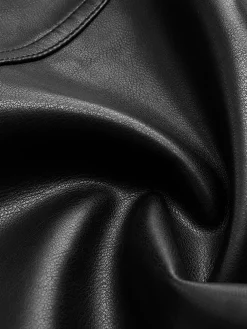 COMMENSE Button Clasp PU Leather Jacket* Outerwear|Jackets