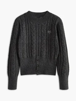 COMMENSE Button Corset Cable Knit Top* Knitwear|Tops