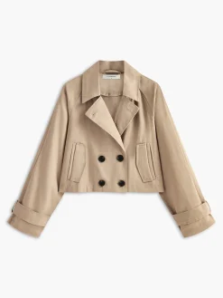 COMMENSE Button Crop Jacket* Outerwear|Crop Tops