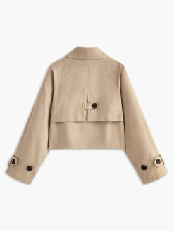 COMMENSE Button Crop Jacket* Outerwear|Crop Tops