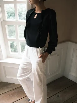 COMMENSE Button Cutout 2 in 1 Blouse* Blouses & Shirts|Tops