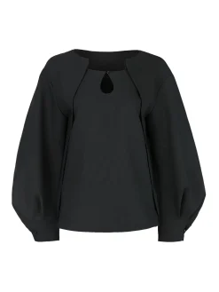 COMMENSE Button Cutout 2 in 1 Blouse* Blouses & Shirts|Tops