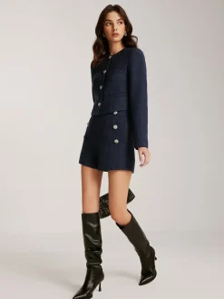 COMMENSE Button Decor Tweed Shorts* Shorts|Matching Sets