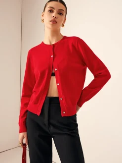 COMMENSE Button Down Cashmere-Blend Cardigan* Cardigans|Sweaters & Cardigans