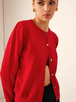 COMMENSE Button Down Cashmere-Blend Cardigan* Cardigans|Sweaters & Cardigans