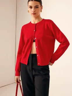 COMMENSE Button Down Cashmere-Blend Cardigan* Cardigans|Sweaters & Cardigans