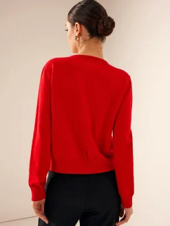 COMMENSE Button Down Cashmere-Blend Cardigan* Cardigans|Sweaters & Cardigans