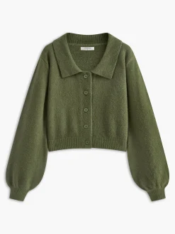 COMMENSE Button Down Lapel Short Cardigan* Cardigans|Sweaters & Cardigans