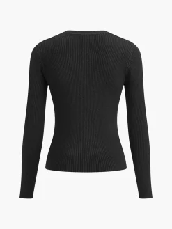 COMMENSE Button Down Skinny Knit Top* Sweater Tops|Sweaters & Cardigans