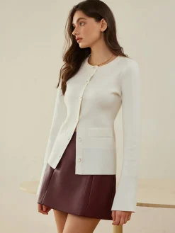 COMMENSE Button Down Slim Cardigan* Cardigans|Sweaters & Cardigans