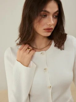 COMMENSE Button Down Slim Cardigan* Cardigans|Sweaters & Cardigans