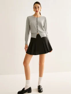COMMENSE Button Down Slit Jersey Cardigan* Cardigans|Sweaters & Cardigans