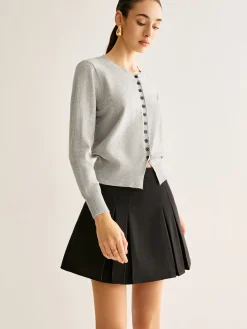 COMMENSE Button Down Slit Jersey Cardigan* Cardigans|Sweaters & Cardigans