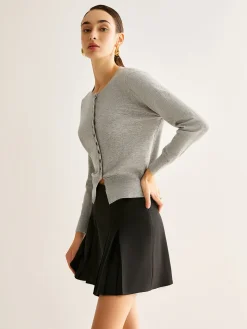 COMMENSE Button Down Slit Jersey Cardigan* Cardigans|Sweaters & Cardigans