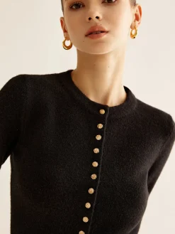 COMMENSE Button Down Slit Slim Cardigan* Cardigans|Sweaters & Cardigans