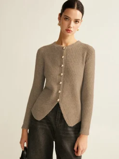 COMMENSE Button Down Split Cardigan* Cardigans|Sweaters & Cardigans