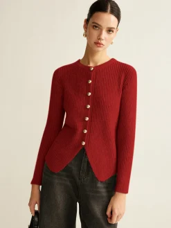 COMMENSE Button Down Split Cardigan* Cardigans|Sweaters & Cardigans