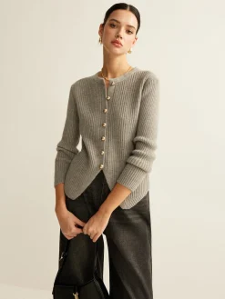 COMMENSE Button Down Split Cardigan* Cardigans|Sweaters & Cardigans