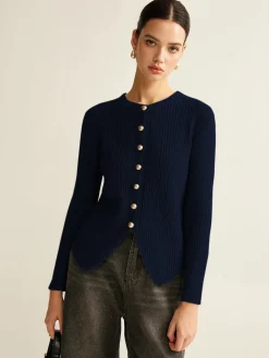 COMMENSE Button Down Split Cardigan* Cardigans|Sweaters & Cardigans