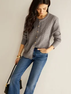 COMMENSE Button Down Twist Slim Cardigan* Cardigans|Sweaters & Cardigans
