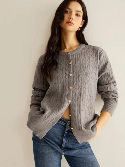 COMMENSE Button Down Twist Slim Cardigan* Cardigans|Sweaters & Cardigans