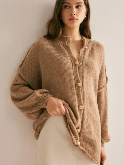 COMMENSE Button Loose Soft Cardigan* Cardigans|Sweaters & Cardigans
