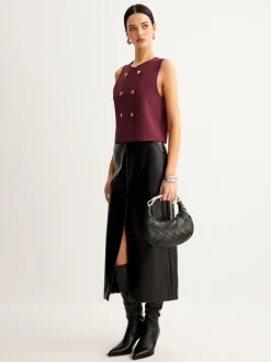 COMMENSE Button Petite Sweater Vest* Sweater Vests|Sweaters & Cardigans
