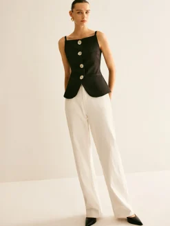 COMMENSE Button Split Cami Vest* Outerwear|Vests