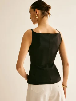 COMMENSE Button Split Cami Vest* Outerwear|Vests