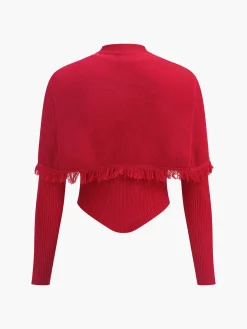 COMMENSE Button Tassel Sweater Co-ords* Sweater Tops|Sweaters & Cardigans