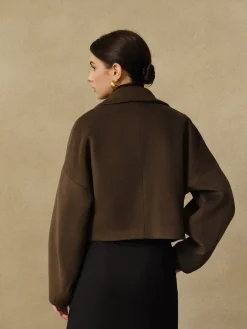 COMMENSE Button Tweed Lapel Short Coat* Outerwear|Coats