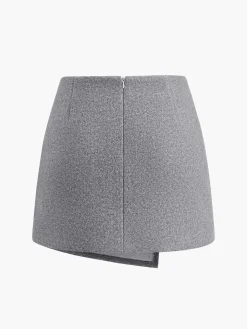 COMMENSE Button Tweed Warm Skirt* Skirts|Matching Sets