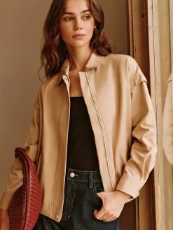 COMMENSE Button Zipper Polo Jacket* Outerwear|Jackets