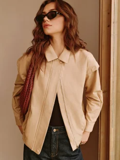 COMMENSE Button Zipper Polo Jacket* Outerwear|Jackets