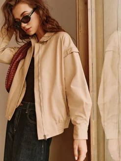 COMMENSE Button Zipper Polo Jacket* Outerwear|Jackets