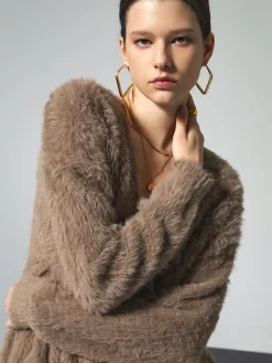 COMMENSE Button-down Fuzzy Cardigan* Cardigans|Sweaters & Cardigans