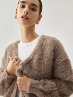COMMENSE Button-down Fuzzy Cardigan* Cardigans|Sweaters & Cardigans