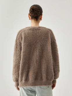 COMMENSE Button-down Fuzzy Cardigan* Cardigans|Sweaters & Cardigans