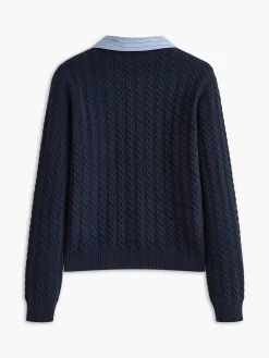 COMMENSE Cable-Knit Button Panel Cardigan* Cardigans|Sweaters & Cardigans